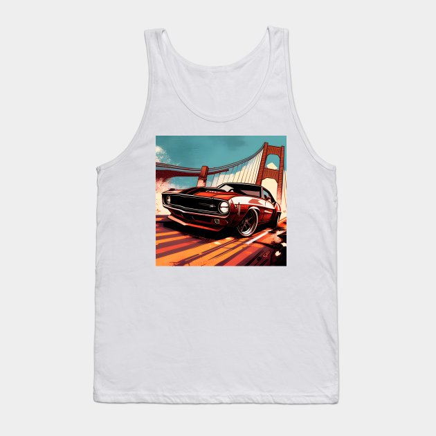 San Francisco Muscle Golden Bridge Tank Top by SynchroDesign